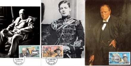 54-963 1974. Winston Churchill születésének 100 évfordulójára kiadott emléklapok
