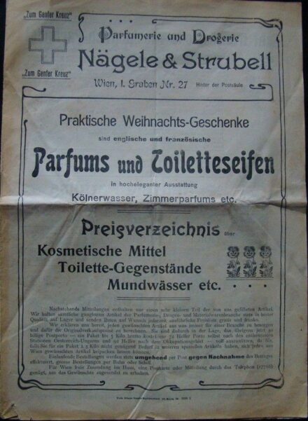 54-640 cca 1890 Illatszer üzlet reklámújságja 27.szám