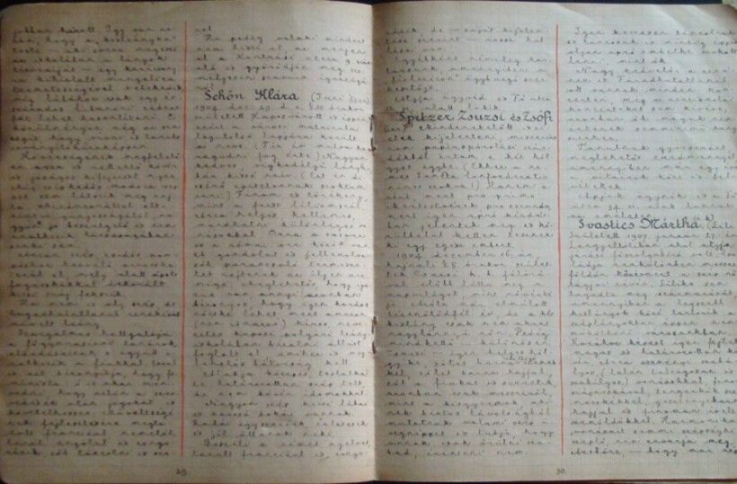 54-1283 1919. Saját készitésű Lexikon a Kaposvári gimnázium járó úri leányok 5életrajzával, 50 név felsorolásával. Érdekes helytörténeti anyag!! 40 beírt oldal - Image 3