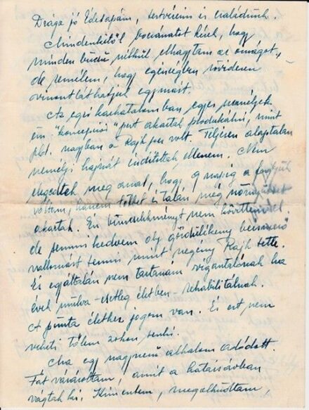 54-1293 1957 Baranyai Béla levele az osztrák menekülttábrból, amiben részletessen leirja a határon való átszökését.