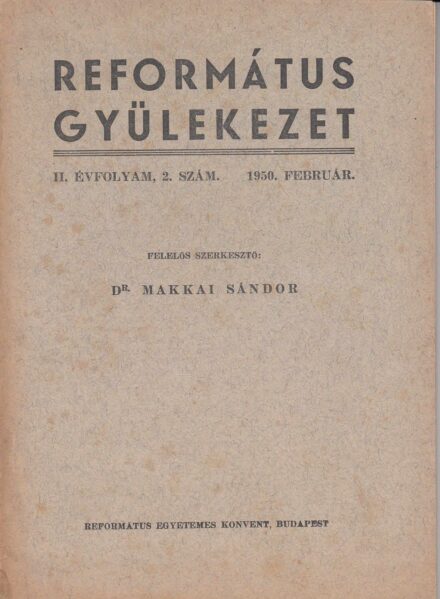54-1303 1950 Református gyülekezet / II. évfolyam 2. szám