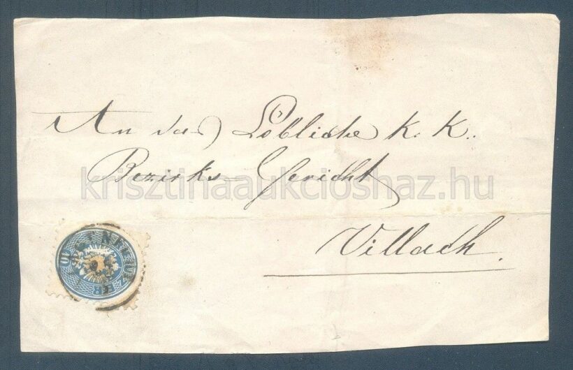 55-123 cca.1863. 10k borítékkivágáson