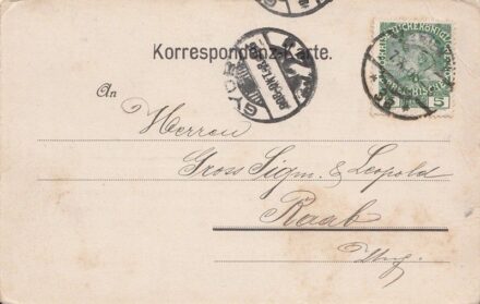 55-538 1908 Díjjegyes levelezőlap "WIEN" - Raab