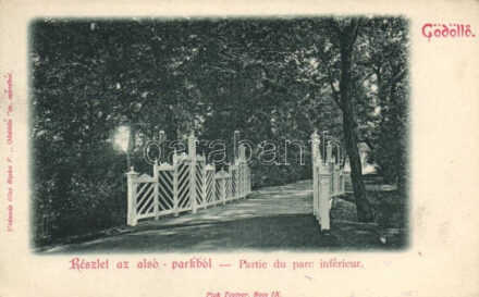 Gödöllő, Alsó park. Ripa F. 'Gödöllő' c. művéből