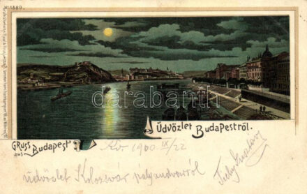 Budapest, este litho