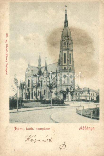 Budapest X. Kőbánya, Római katolikus templom, kiadja Divald Károly (EK)