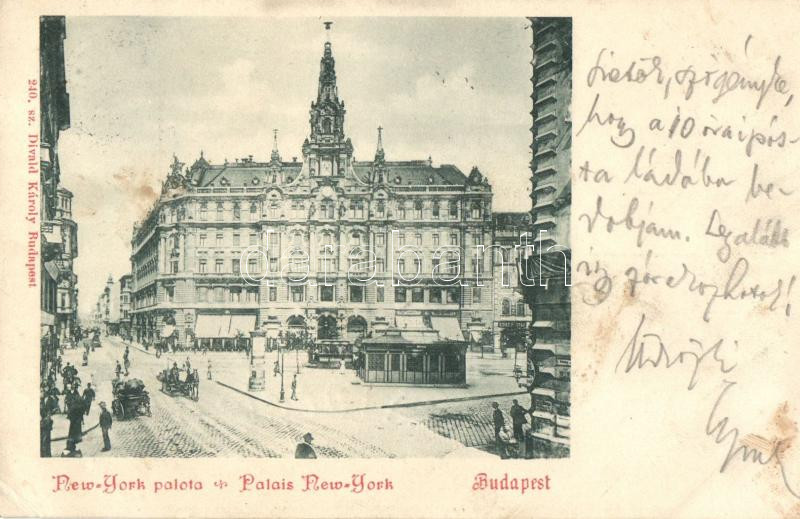 Budapest VII. New York Palota, villamos (EK)