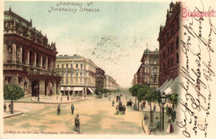 Budapest VI. Opera és Andrássy út, litho