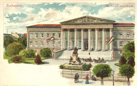 Budapest VIII. Nemzeti Múzeum 'Kosmos' litho (EK)