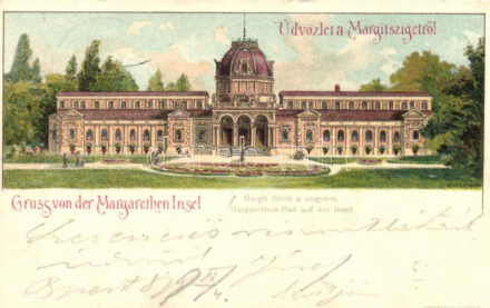1899 Budapest XIII. Margitszigeti fürdő, Kosmos litho s: Geiger R.