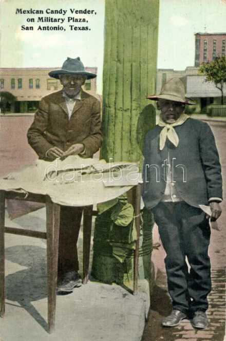 San Antonio, Texas; Mexican Candy Vender on Military Plaza, folklore (fl)