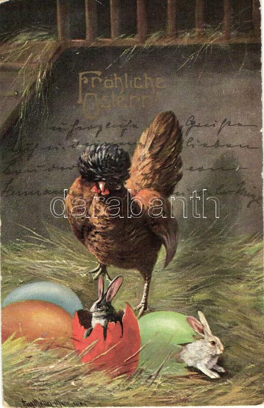 7 db RÉGI motívumlap; állat (kakas, csirke, pulyka) / 7 old motive cards; animal, rooster, turkey, chicken