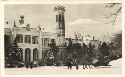 Radvány, Kastély szálló, télen, lovasszán