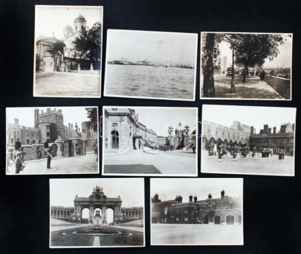 cca 1930 Márianosztrai fegyház + 7 db feliratozott fotó Nyugat Európából / Western European cities 7 photos