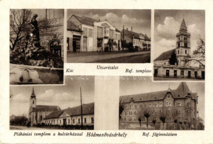 Hódmezővásárhely, utca, kút, Református főgimnázium és templom, Kultúrház