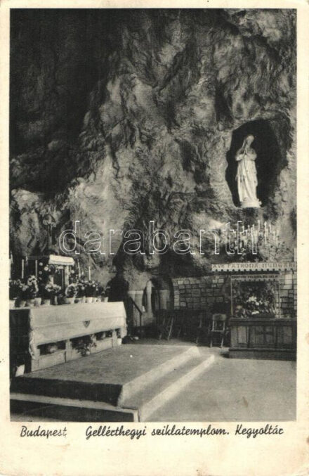 Budapest XI. Gellérthegyi sziklatemplom, Kegyoltár, belső (EK)