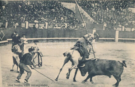 Una buena vara recargando / Bull fight