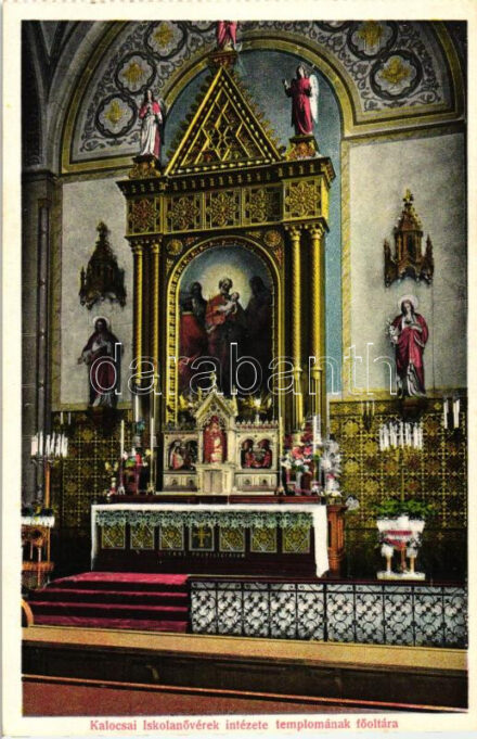 Kalocsa, Iskolanővérek intézetének temploma, belső, főoltár