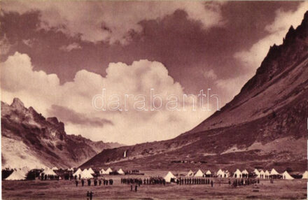 'Bivouac en Montagne' / bivouac on the mountain, French military camp