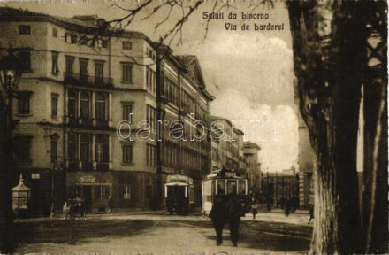 Livorno, Via de Larderel / street, trams (EK)