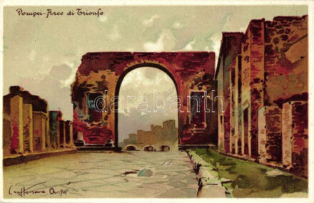Pompei, Arco di Trionfo, E. Ragozino litho s: Craffonara