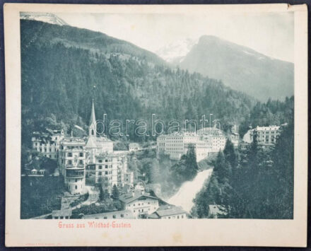 Bad Gastein, Wildbad, Grand Hotel Gasteiner Hof, M. Scherthaner's Gasthof / hotels, giant postcard (29,5 cm x 23 cm) (small tear)