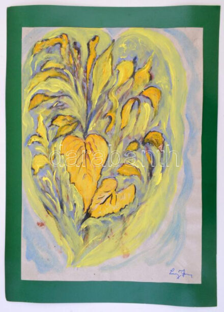 Lehoczky József (1957-): Csendélet, olaj, karton, 42×29,5 cm