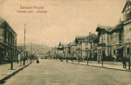 Pécs, Indóház utca, Villatelep, villák. W. L. 1531.