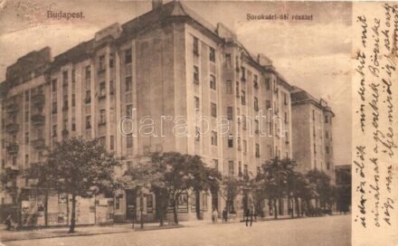 Budapest XX. Pesterzsébet, Erzsébetfalva; Soroksári út, üzletek, Seemann Mihály kiadása (EK)