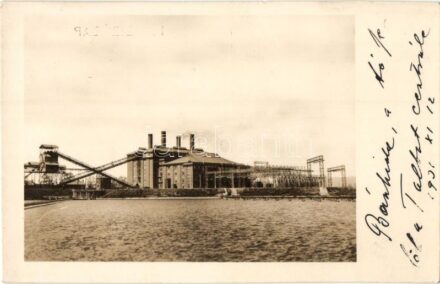 1931 Bánhida, az erőmű képe a tó felől, photo