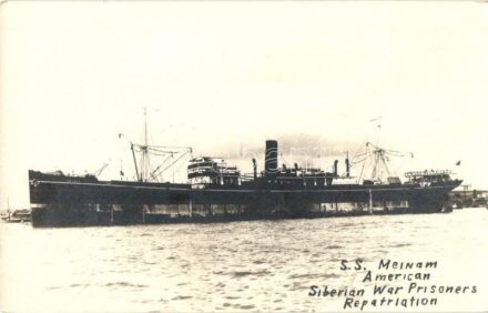SS Meinam, az amerikai szibériai foglyok hazatelepítésére / American-Siberian war prisoners' repatriation, photo