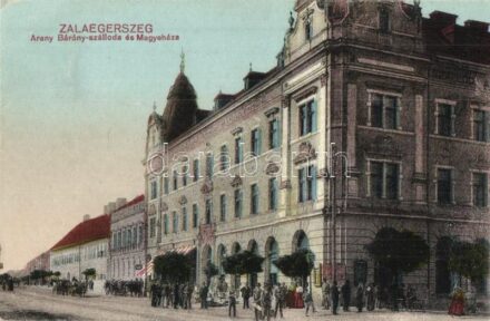 Zalaegerszeg, utcakép, Arany Bárány szálloda, Megyeháza (EK)