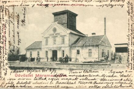 Aknaszlatina, Slatinské Doly, Solotvyno; Lajos akna munkásokkal. Berger Miksa kiadása / mine with miners
