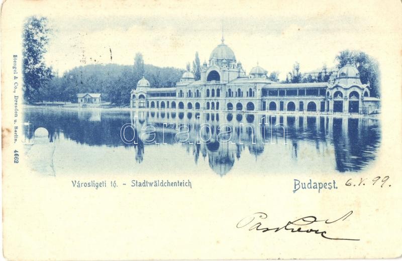 1899 Budapest XIV. Városligeti tó
