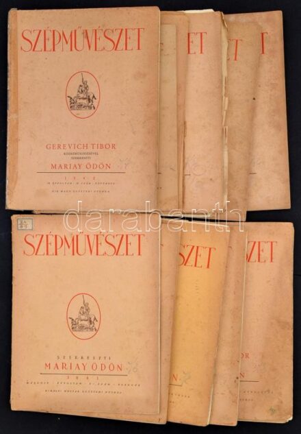 1941-1944 a Szépművészet építészeti folyóirat 16 lapszáma, számos érdekes írással