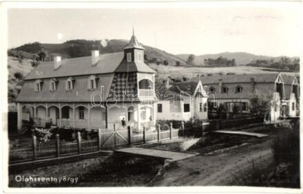 Oláhszentgyörgy, Sangeorz-Bai; villák / villas + 'ELLENŐRIZVE' katonai bélyeg (EK)