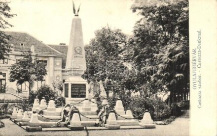 Gyulafehérvár, Karlsburg, Alba Iulia; Custozza szobor. Petri F. Vilmos kiadása / Custozza-Denkmal / statue (EK)