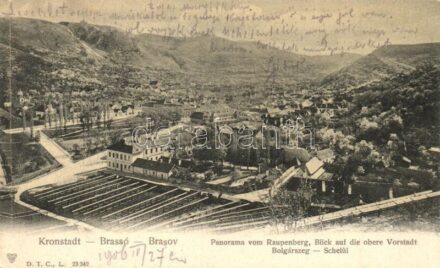 Brassó, Kronstadt, Brasov; Bolgárszeg / Obere Vorstadt, Raupenberg / Sheiiul