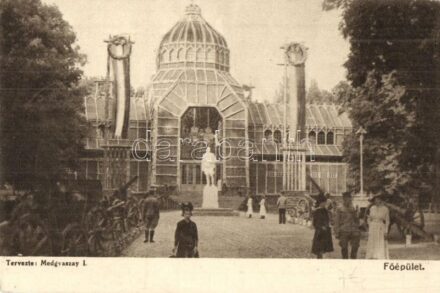 Budapest XIII. Margitsziget, József főherceg erdélyi hadikiállítása; Főépület, tervezte Medgyaszay I. (EK)