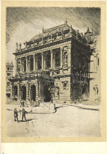 Budapest VI. Operaház, grafikai művészlap (EK)