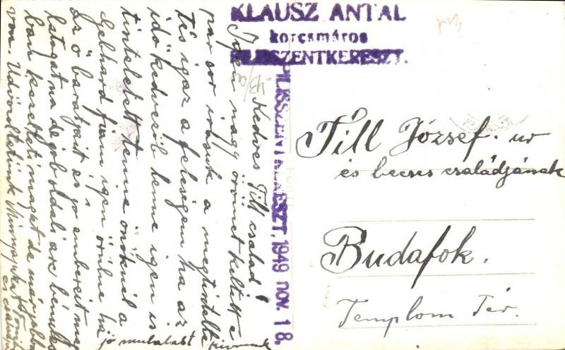 1949 Pilisszentkereszt, látkép. Klausz Antal kocsmáros photo - Image 2