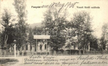 Fonyód, Vasúti fürdő szálloda, étterem és kávéház