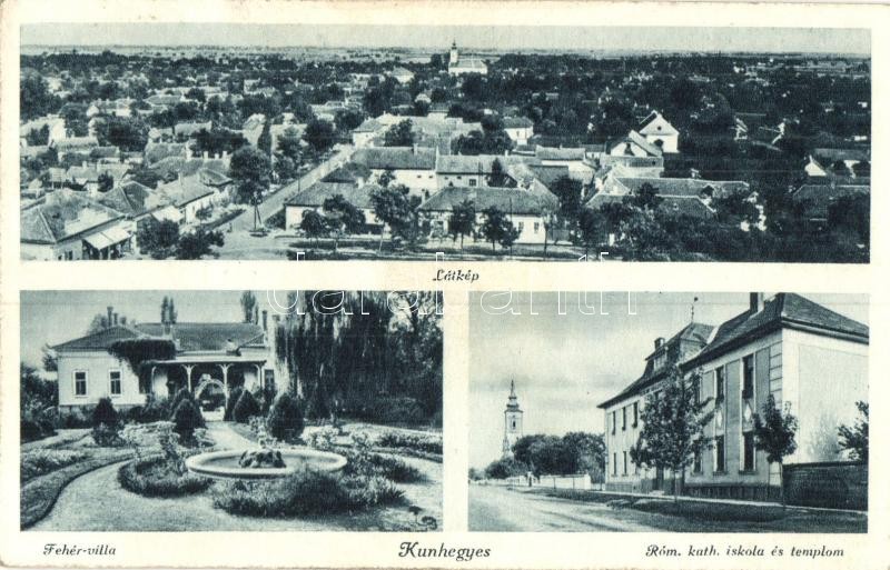 Kunhegyes, Fehér villa, Római katolikus templom és iskola