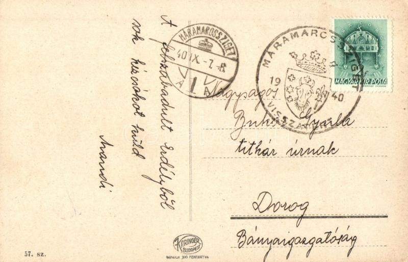 Esztergom, érseki zárda '1940 Máramarossziget visszatért' So. Stpl - Image 2
