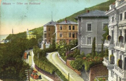 Abbazia, Villen am Südstrand / villas, trams