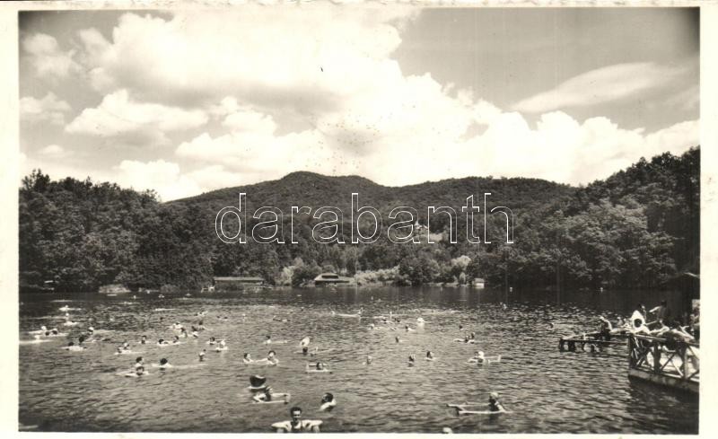Szováta, Sovata; gyógyfürdő, strand, fürdőzők / spa, swimming pool, bathing people