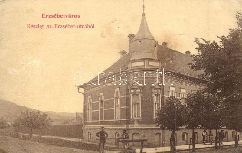 Erzsébetváros, Dumbraveni; Erzsébet utca. Seraphin Gusztáv kiadása 758. / street view (EK)