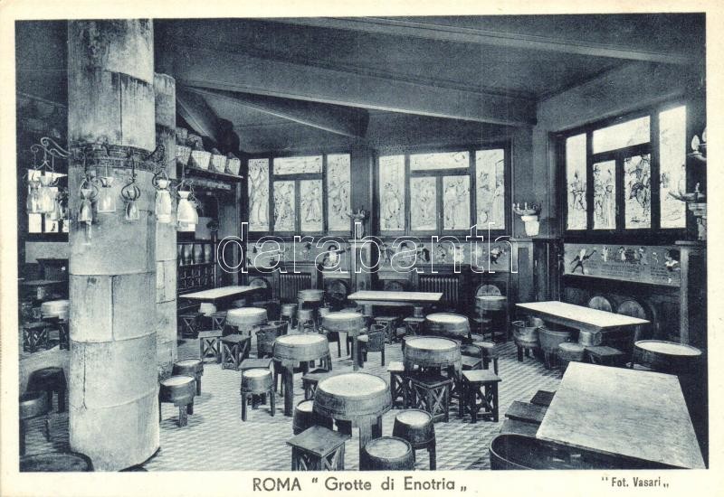 Rome, Roma; Dalla Rupe Tarpea Alle Grotte di Enotria / restorant and winery, interior