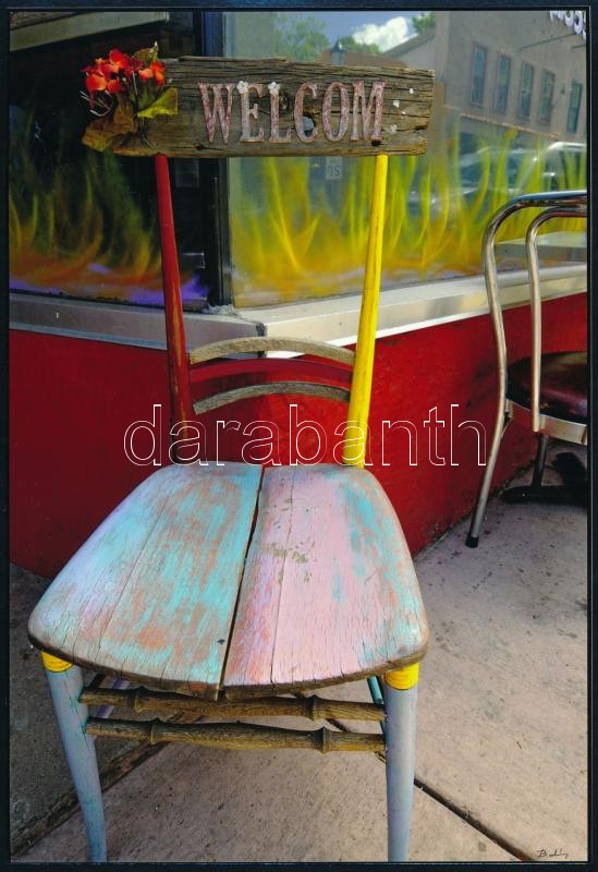 Balás István (1945- ): Welcom(e), művészi fotóprint, jelzett, 25×17 cm