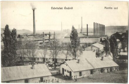 Ózd, Martin mű, kohótelep. Mácsay Antal kiadása
